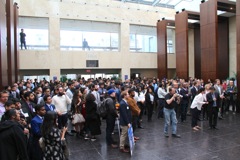 The audience for awards ceremony in the Atrium.