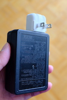 Apple flip-plug on Fuji Charger